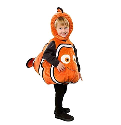 S&C Live ニモコスプレ 子供 超かわいい ニモ着ぐるみ 帽子付 ニモコスチューム ニモ全身衣装 ニモ仮装 ベビー 赤ちゃん クマノミ着ぐるみ クマノミコスプレ衣装 オレンジ ファインディング・ニモ ファインディング・ニモ 新たなる冒険 Finding Nemo costume ハロウィンコスチューム キッズコスチューム 男の子 女の子 男女共用 ユニセックス 写真撮影衣装 寝相アート服 記念撮影服#190232 (XS(対象身長80-90cm))