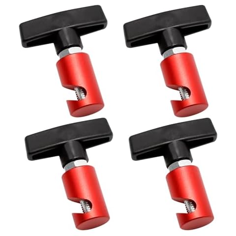 DUZFOREI Red 0.55 Inch Car Hood Prop Struts Clamp Lift Support Clip for Car Rod Retaining Holder Tool 4 Pcs Cover