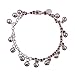 Tzou Indian Traditional Belly Dance Ghungroo Anklet with Jingling Bells Silver-Toned