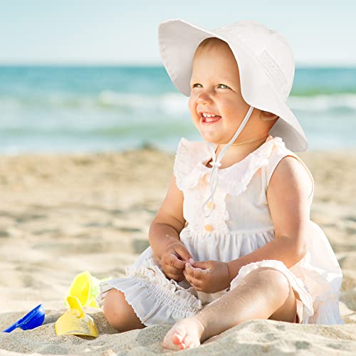 Poroka 4 Packs Baby Sun Hat Upf 50+ Sun Protection Adjustable Wide Brim Bucket Hat Beach Hat For Boy Girl #TOP4