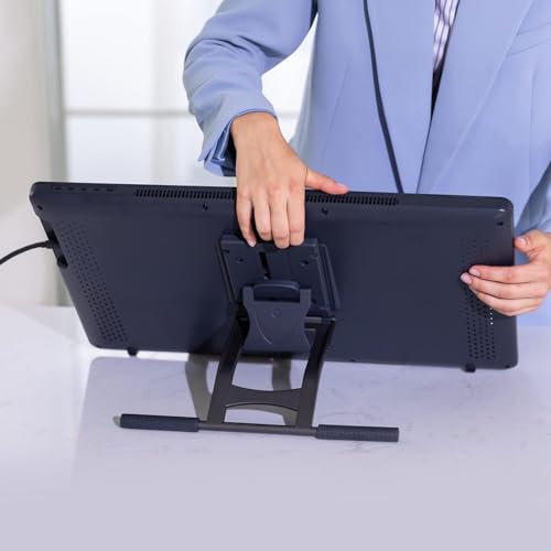 Image of HUION ST100 Adjustable Tablet Stand for Drawing Monitor | VESA 75x75 & 100x100 Compatible | 20-80 Tilt Angle | Fits Kamvas 20 /22 /24 Pro Series | Sturdy Metal Stand for 15.6+ Inch Displays (Black)