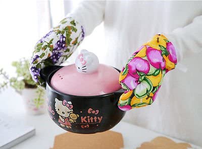 KTM Healthcare Mitts Microwave Oven Kitchen Heat Resistant Cotton Baking BBQ Glove Cooking Gift Color Sent by Random