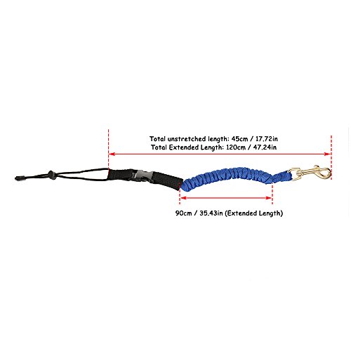 DECDEAL : Elastic Paddle Leash Kayak Canoa Segurança Vara de Pesca Barcos a Remos Coiled Cordão Tie