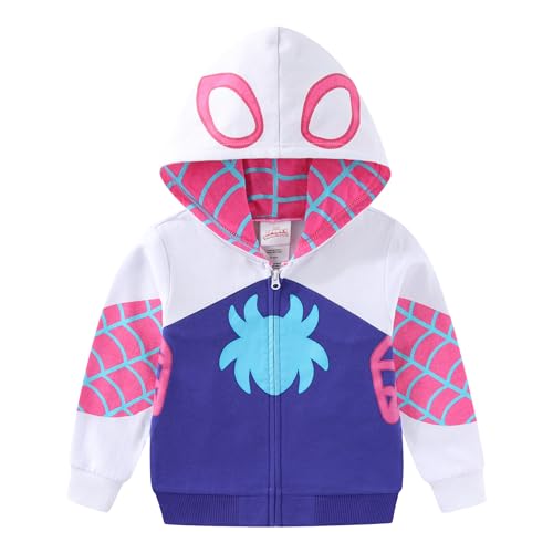 Amazon.com: Marvel Ghost Spider Spider-Gwen Girls Zip-Up Hoodie