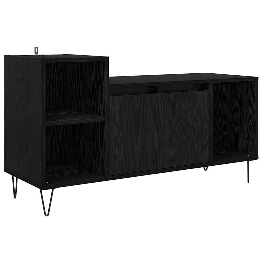 Mobile TV 100 x 35 x 55 cm Rovere Nero Legno Ingegnerizzato