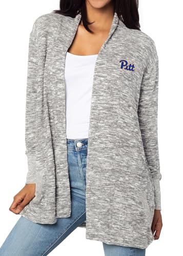 Image of chicka-d Women's Cozy Fleece Cardigan Heather Grey