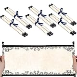 gisgfim 6Pcs Blank Paper Scrolls Small Vintage Paper Wrapped on Wood Rod 7x15-3/4 Inch Long Aged Blank Scroll for Writing Christmas Wedding Vows Invitation Letter Cosplay Prop, Renaissance Festivals