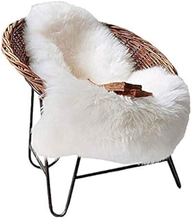 Aufell Faux Fur Rug, Fluffy Shaggy Area Rug Ultra Soft Fur Rug Grey 23.6 x 35.4inch Fuzzy Rug Machine Washable Shag Rug, Nursery Decor Throw Rugs for Bedroom, Kids Room, Living Room