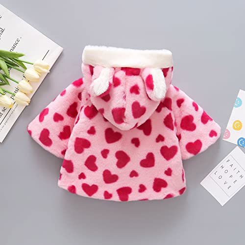 Fuzzy Fleece Hooded Coats for Kids Girl Trendy Print Lightweight Cute Winter Hoodies Toddler Warm Shaggy Jackets2