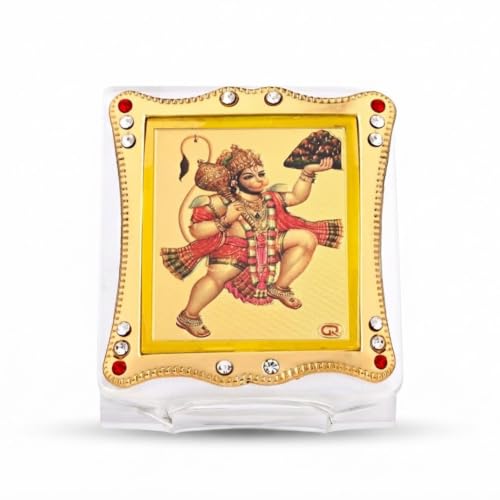 Image of Hanuman Ji Car Dashboard | Showpiece Decor Religious Frame for Pooja, Prayer and Gift
