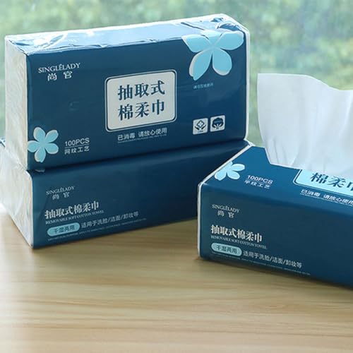 minkissy 300Pcs Panos Descartáveis ​​Toalha De Rosto Descartável Toalhas Descartáveis ​​De Limpeza T