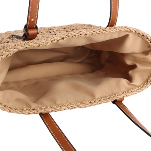 Image of Eiyye Straw Shoulder Purse Hobo Purse Tote Bag Womens Handbag Purses Beach Bag Handwoven Top Handle Purse(khaki)