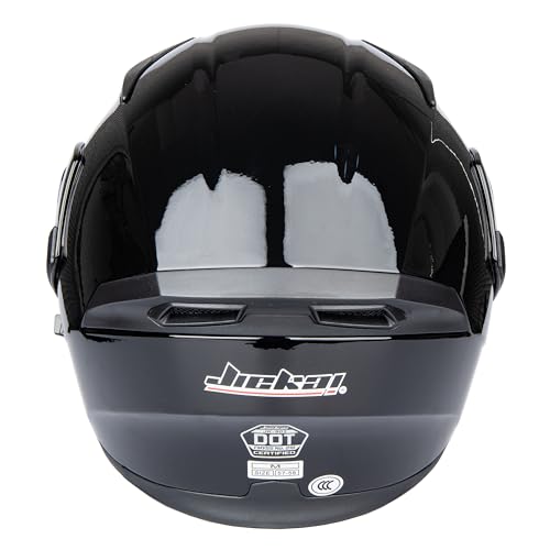 Helm für Motorräder Full-Face Motorcycle Helmet Tragbarer Integralhelme Flip-up Motorradhelm Zertifizierung von DOT (Gloss schwarz, XXL)