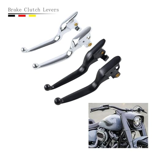 Levier d'embrayage de moto en alu argent pour Harley Davidson Heritage Classic - 2