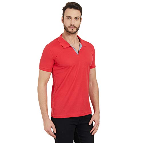 Image of Status Quo Men's Polo T-Shirt | Rich Cotton Blend | Slim Fit | All Day Comfort | Contrast Inner Placket | Polo Collar