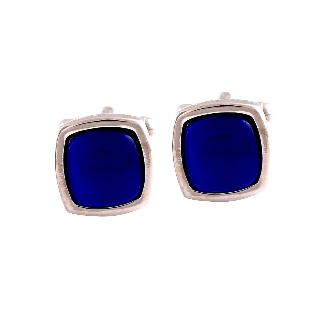 Sorella'z Mens Dark Blue Solid Cufflinks: Pack of 1 Pair (SOR/JEW-CUFS2)-image-18