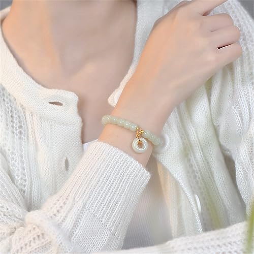 Boucle de jade hetian véritable et authentique de style traditionnel - 4