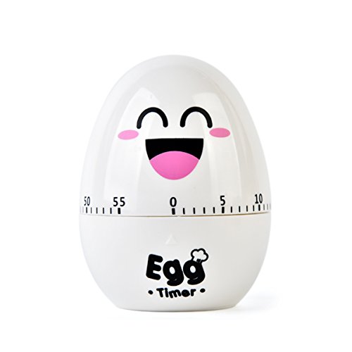60 Minutes White Funny Mechanical Home Kitchen Egg Timer For Cooking,Kids #TOP17