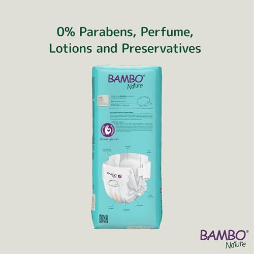 Image of Bambo Nature Hypoallergenic Baby Diapers, Eco-Labeled Diapers, Enhanced Leakage Protection, Totally Chlorine-Free, Skin Friendly, and Super Absorbent - Size 4 (48 Count)