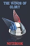  The Wings of Glory Notebook - Helmet - Blue - Red - College Ruled (Knight, Band 36)