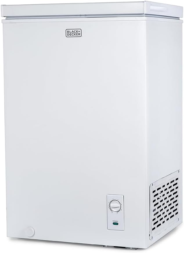 2.0 Cu. Ft. Compact Chest Freezer, Deep Freezer Holds Up To 70 Lbs. of Frozen Food, Removable Storage Basket, Manual Defrost, White