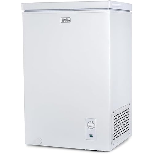 BLACK+DECKER 2.0 Cu. Ft. Compact Chest Freezer, Deep Freezer Holds Up To 70 Lbs. of Frozen Food, Removable Storage Basket, Manual Defrost, White