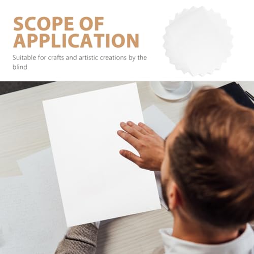 STOBOK 20 Stück Braille Papier, Weißes Braille Papier Für Blinde Leere Schreibblätter Für Schulbedarf Und Handschrift Schreibpapier Für Schüler, 42X30 Cm