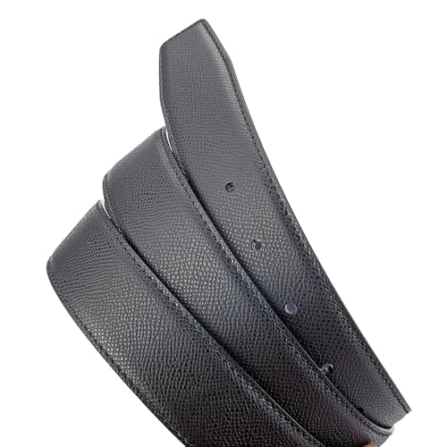 Men's Reversible Belt Cowhide Genuine Leather Replacement Belt Strap Width 34MM3