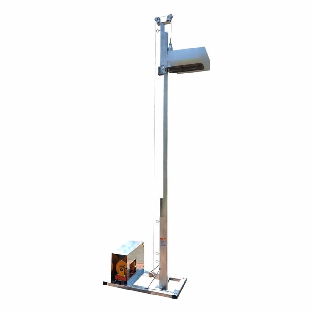 Gru A Pavimento - Sollevatore Per Materiali In Calcestruzzo, Paranco Elettrico Con Telecomando Wireless, Capacità Di Carico 150 Kg - Ristrutturazione Casa(Height 8.5m)