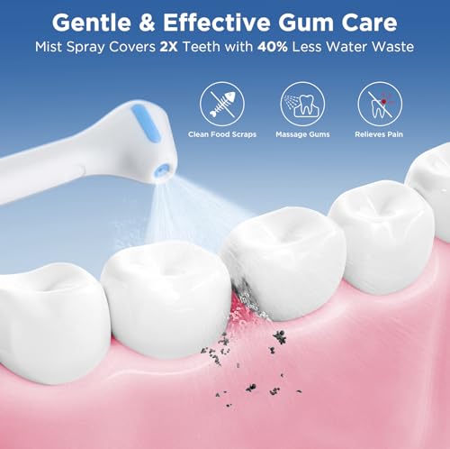 Image of Replacement Heads for Waterpik, Gentle Mist Tech for Sensitive Gums, Replacement Tips for Waterpik Water Flosser, 70 Wide Spray for Efficient Deep Cleaning(4 Mist Tips)