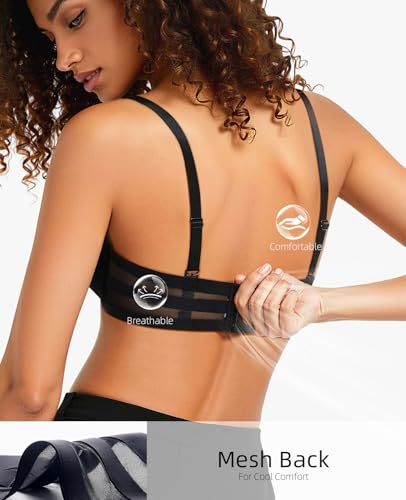 Image of Upushall Push Up Padded Bra Plunge T-Shirt Bras for Women Add 2 Cup Sizes