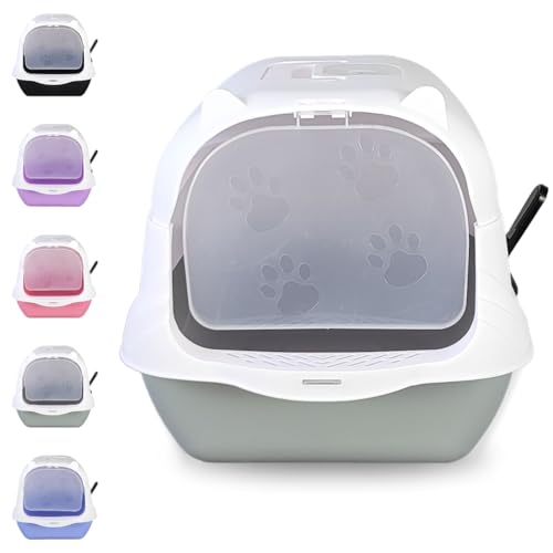 Caixa de Areia Fechada para Gato Auto-Limpante Grande Banheiro Com Colher