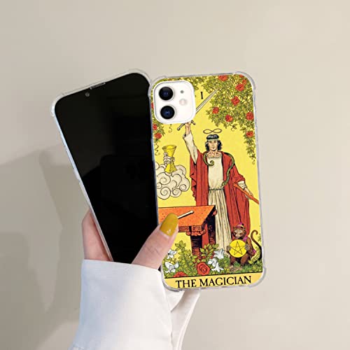 Junilotcik Trippy Psychedelic Aesthetic Tarot Card Phone Case For Iphone 11, The Magician Tarot Card Case For Girls Women Boys Men, Unique Trendy Tpu Bumper Case For Iphone 11 #TOP1