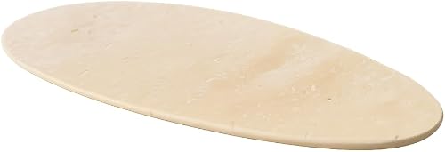 Natural Travertine Marble Oval Tray 11.6"x6.5" – Decorative Vanity Organizer for Jewelry, Candles and Perfume, Countertop Storage for Bathroom, Dresser and Kitchen, Gift for Women (Travertine)