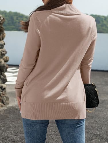 Image of Womens Open Front Cardigan Sweaters Oversized Long Sleeve Two Pockets Loose Solid Knit Sweaters