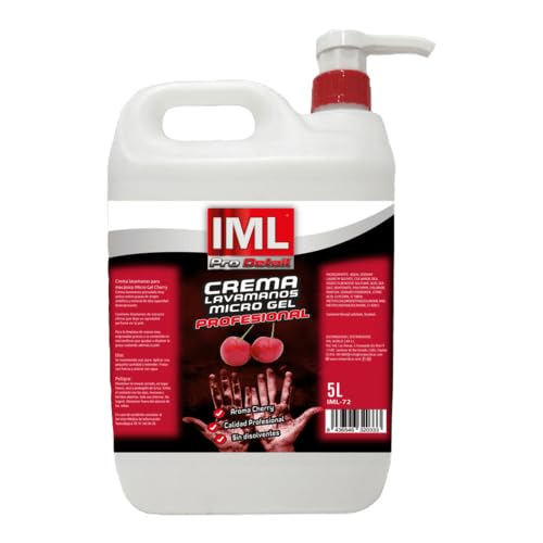BIKER & CAR DETAILING Crema Lavamanos Micro Gel Cherry Profesional 5L | Pasta Lavamanos Aroma Piruleta Cereza