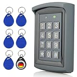 MATHFEL Smart Lock RFID Zugangssystem (Aufputz), Elektronisches Türschloss für Haustür, IP66, Codeschloss & RFID, Smartes Türschloss mit Code, Elektrisches Türschloss Outdoor, Automatisches Türschloss