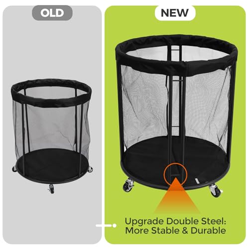 Kingarage Ball Storage Bin, Sports Ball Storage Cart, 52.3 U.S. GALS Ball Holder with Wheels for Basketball, Soccer, Garage, School, Indoor, Outdoor Ball Basketball Storage Rack (XL) - Thumbnail 3