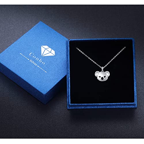 Conbo Locket Necklace That Holds Pictures Sterling Silver Koala Bear Photo Locket Necklace For Women Girls #TOP6
