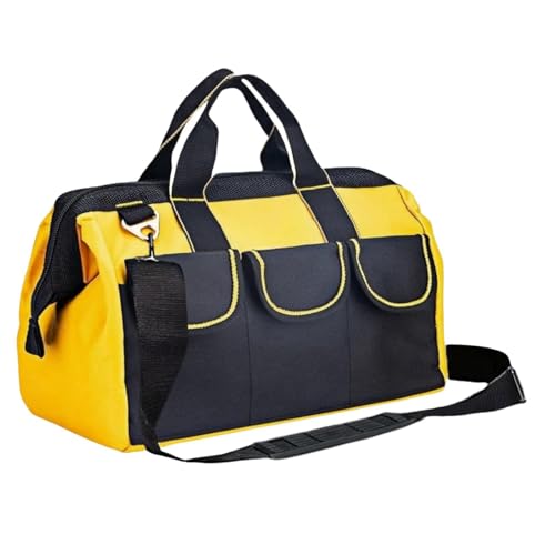 Bolsa de Ferramentas Profissional para Organização e Armazenamento com Alça de Ombro, 31 cm, Média, Amarela