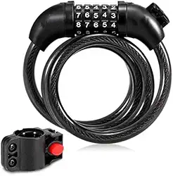 Cadeado Bike Segredo Bicicleta Senha 1,2 Metros - 5 Dígitos