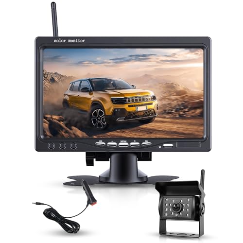 Image of 7 inch Touch Key Wireless Backup Camera System Plug & Play