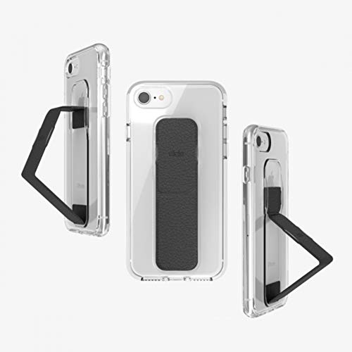 CLCKR Compatible with iPhone 6/6S/7/8 Case with Grip and Stand Function - Clear/Black Cover