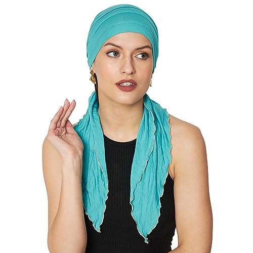 Image of The Headscarves Women Bamboo Pre Tie Scarf (HS107 Multicolor)