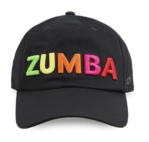 ZUMBA Hat for Women Black Hat Women Baseball Cap Adjustable Cute Workout Cap with Embroidered Logo for Gym Fitness Fashion Everyday Wear and Stylish Unisex Look for Men