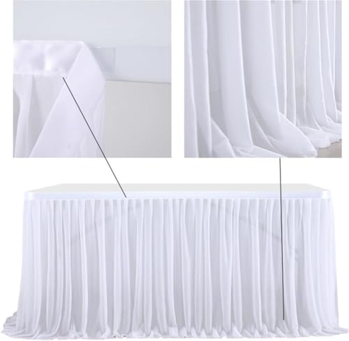 Nappe transparente 6FT rectangulaire pour anniversaire et mariage - 4