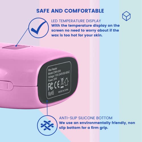Waxeasy Roll On Wax Kit For Hair Removal 2024 Upgrade Includes Wax Heater Warmer Machine,Soft Roller Melt Wax,Strips,Wipes,Gloves Perfect For Brazilian,Face,Legs,Body At Home Depilatory Hard Sugar Waxing For Women #TOP6