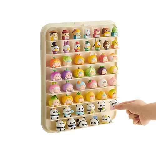Clear Display Case for Minifigure Figures, Wall-Mounted Figures Display Box, Multi Story Minifigure Display Cabinet Suitable for Collectibles Action Figures Under 1.57 Inches