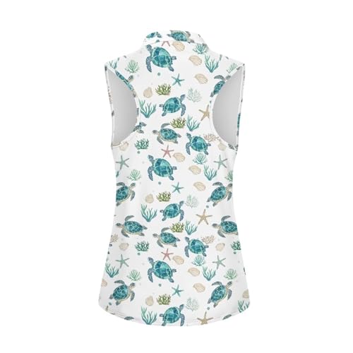 Women's Golf Shirts Sleeveless with Collar Moisture Wicking Tennis Tank Tops Athletic Shirt Golf Activewear2