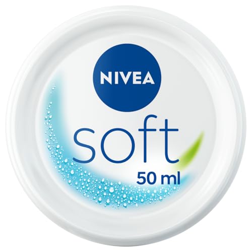 NIVEA SOFT Crème de soin multi-usage hydratante 48H (1 x 50 ml), Soin hydratant Visage, Corps & Mains à la vitamine E & Huile de Jojoba, Formule Vegan lègère, 95% ingrédients d'origine naturelle